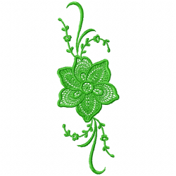 Flowers And Tree Embroidery Design 11